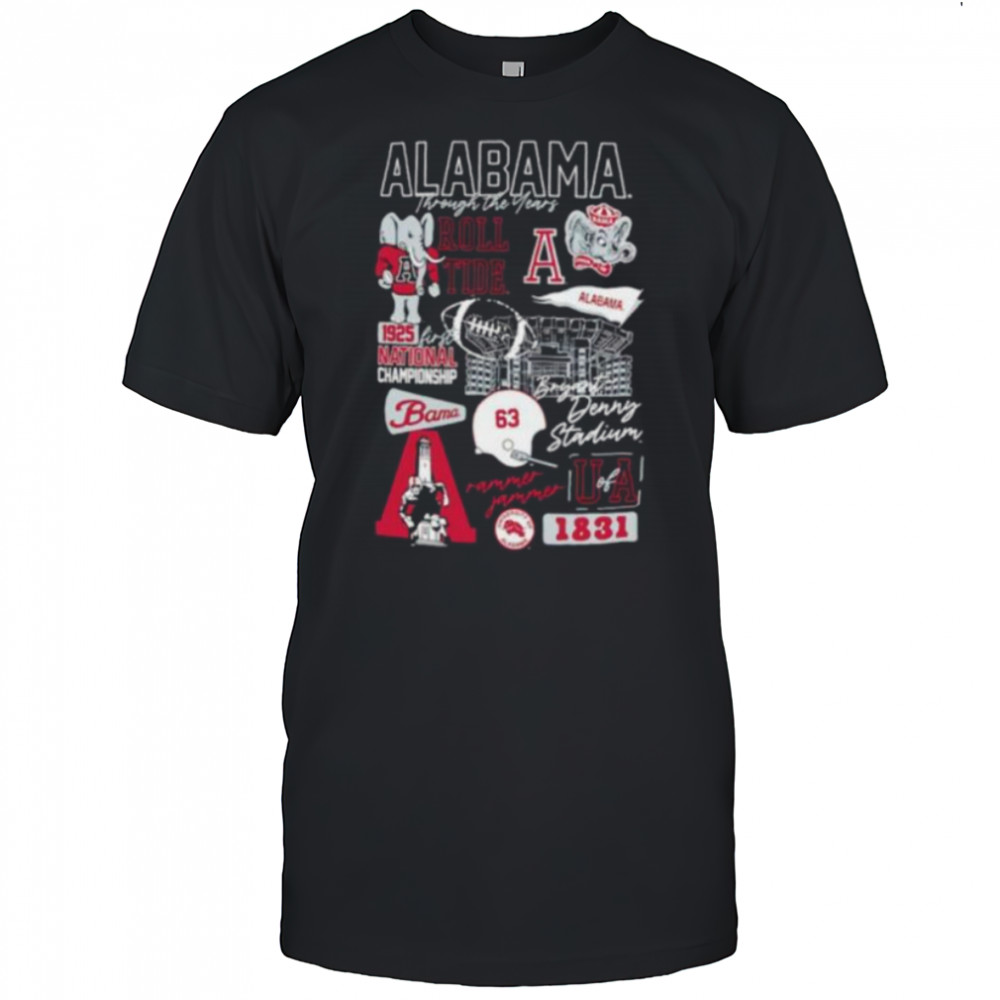 Alabama Crimson Tide through the years 1831 shirt