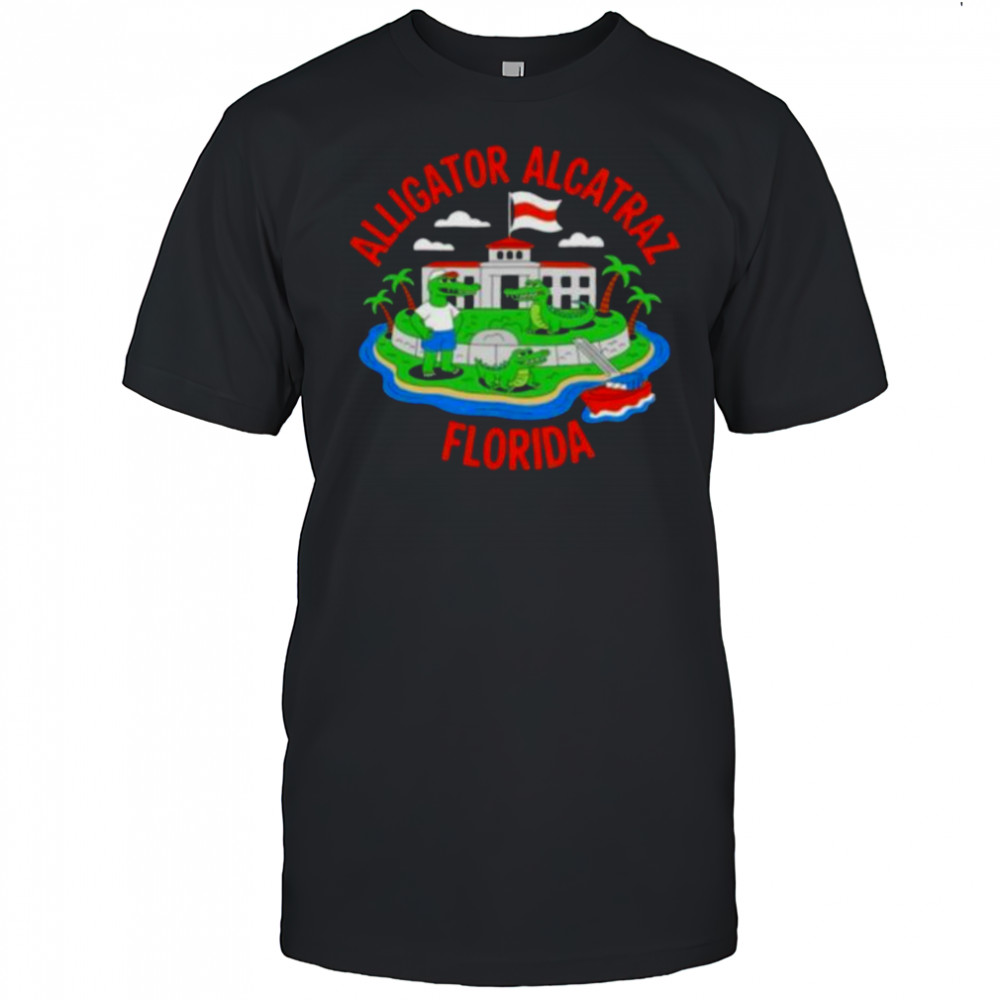 Alligator Alcatraz Florida Prison Island cartoon shirt