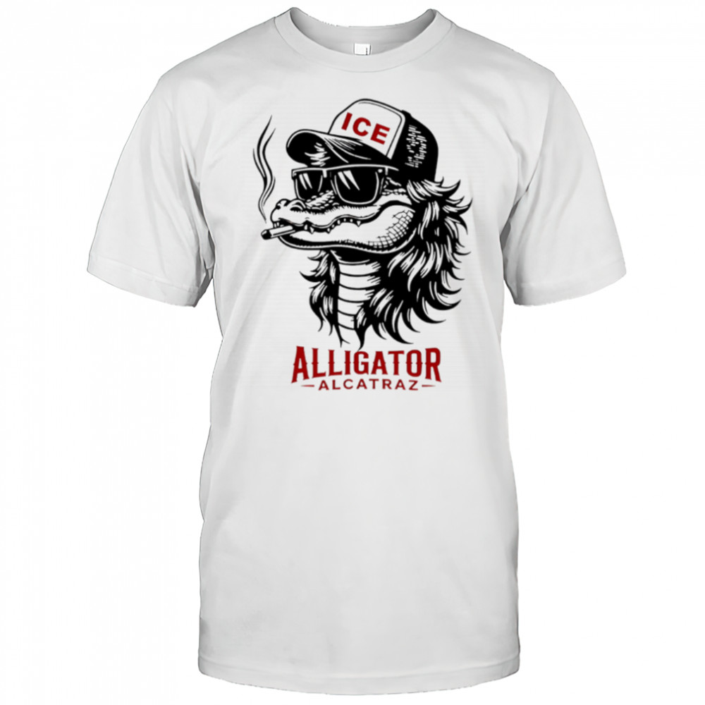 Alligator Alcatraz ICE black white shirt