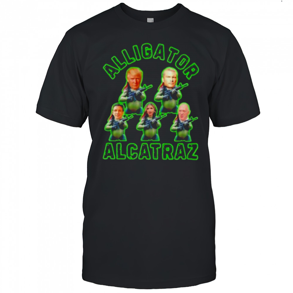Alligator Alcatraz Trump gun shirt