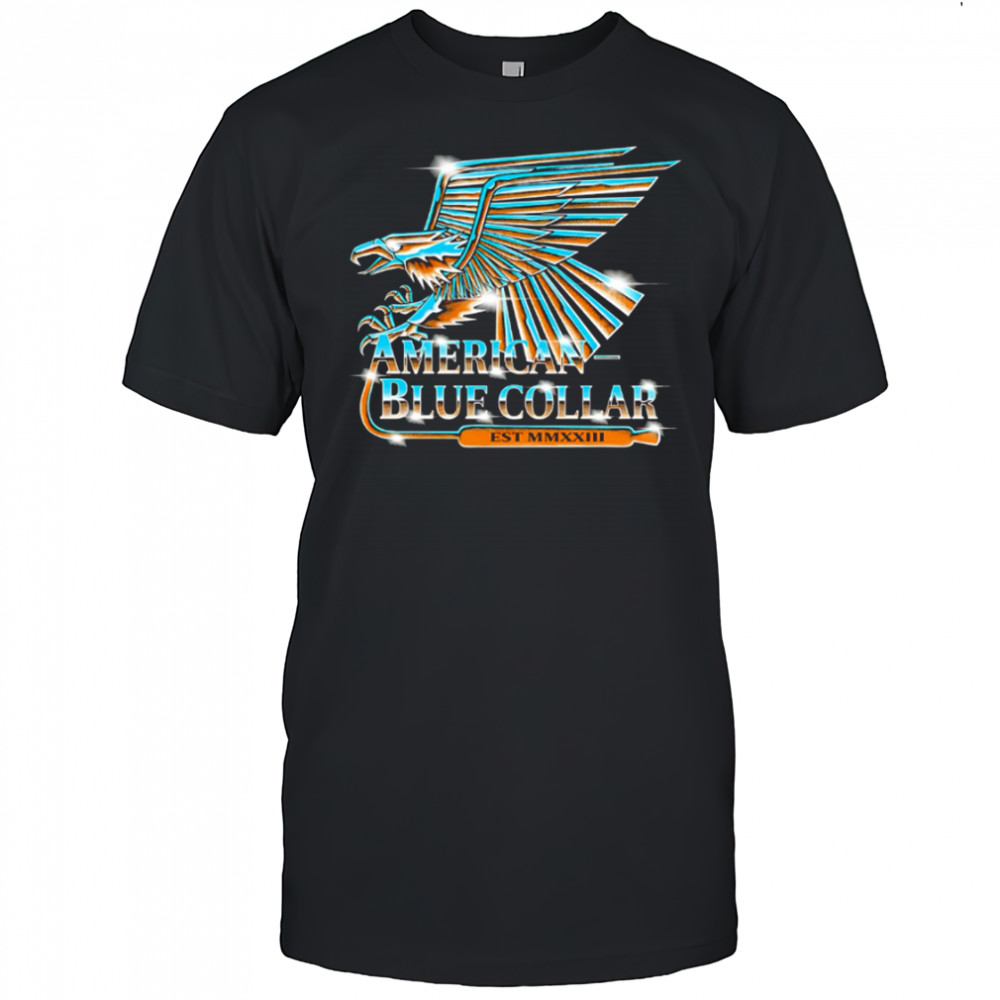 American Blue Collar Est MMXXIII logo shirt