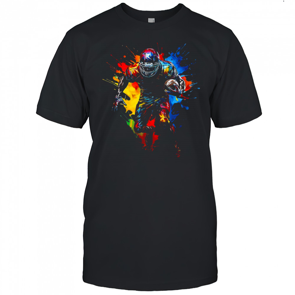American Football Player Art Tee – Vintage Sports Fan Shirt