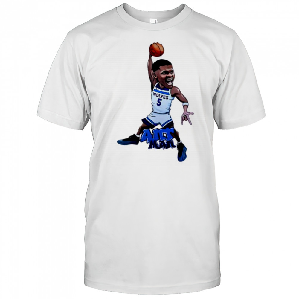 Anthony Edwards Art Ant-Man Timberwolves jersey cartoon shirt