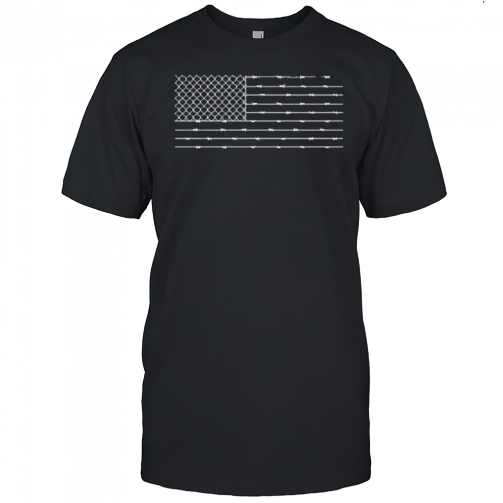 Barbed Wire American Flag USA Flag shirt