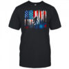 Big Foot Bigfoot Sasquatch American Flag Patriotic 4th July shirt