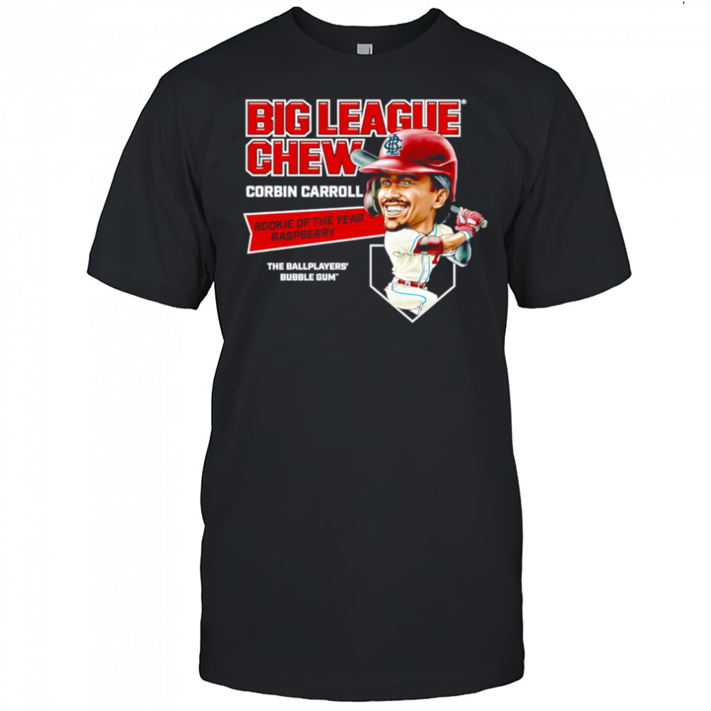 Big league chew Corbin Carroll Rookie of the Year raspberry the ballplayers’ bubble gum’ shirt