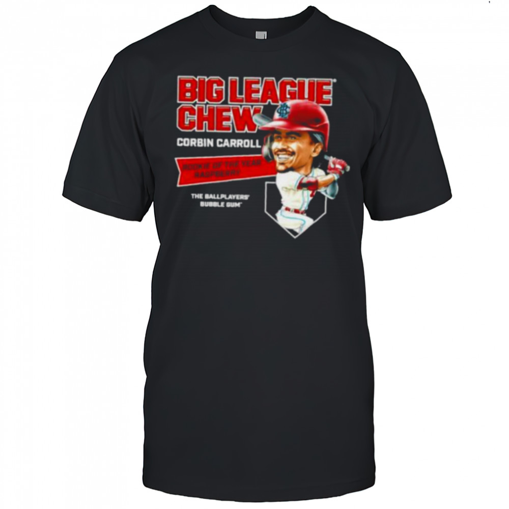 Big League Chew Corbin Carroll Rookie of The Year Raspberry The Ballplayers Bubble Gum shirt