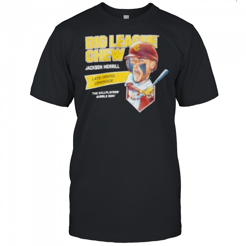 Big League Chew Jackson Merrill Late inning Lemonade The Ballplayers Bubble Gum shirt