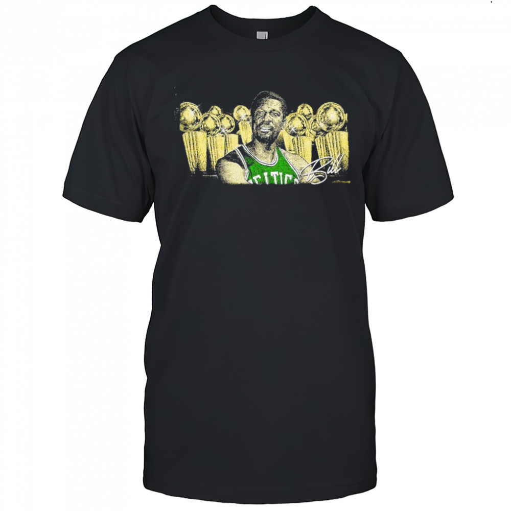 Bill Russell Boston Celtics 11 time NBA champion signature retro shirt