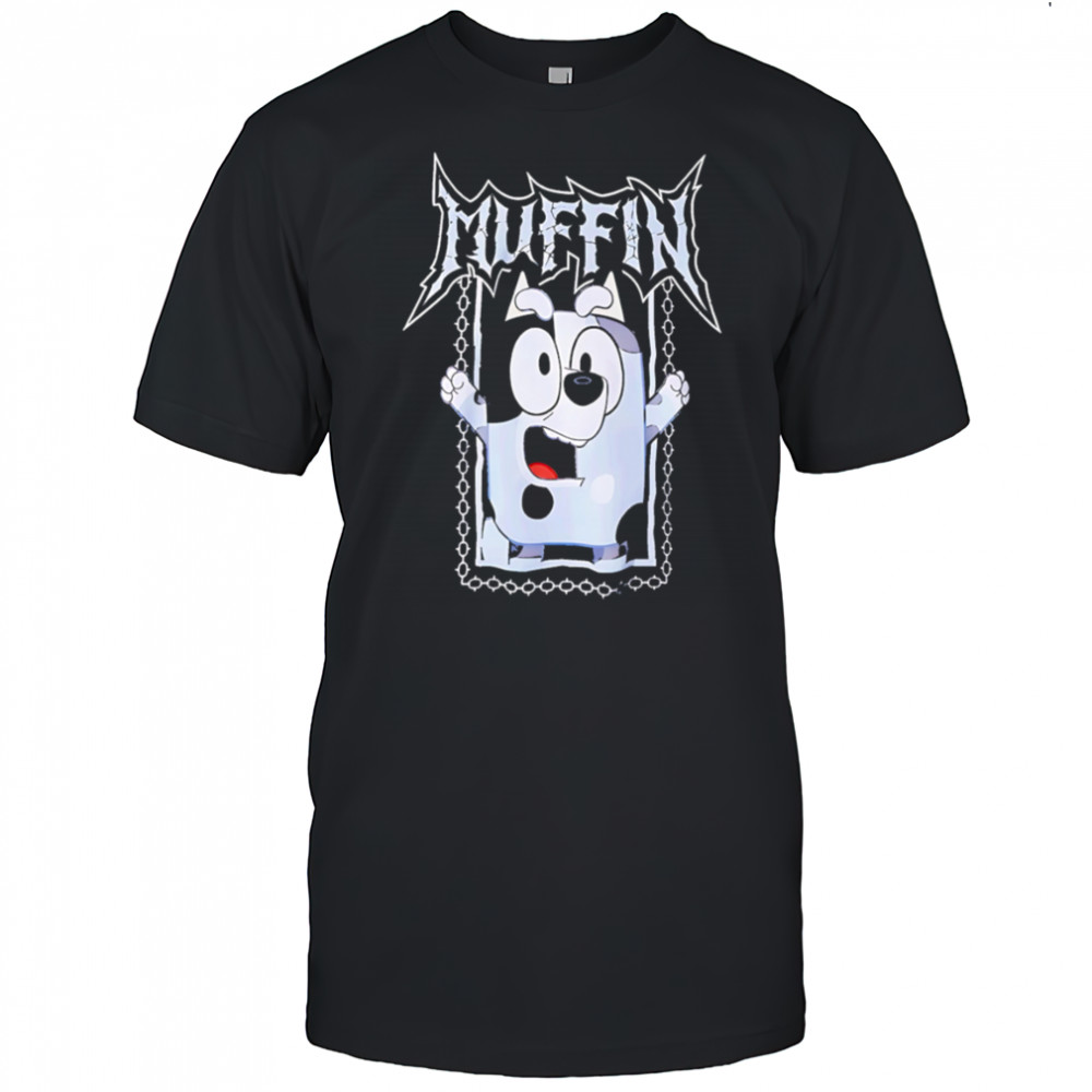 Bluey muffin metal tie dye shirt