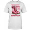 Breast Cancer Boots Pink Ribbon October Awareness Month Walk Pullover Shirt