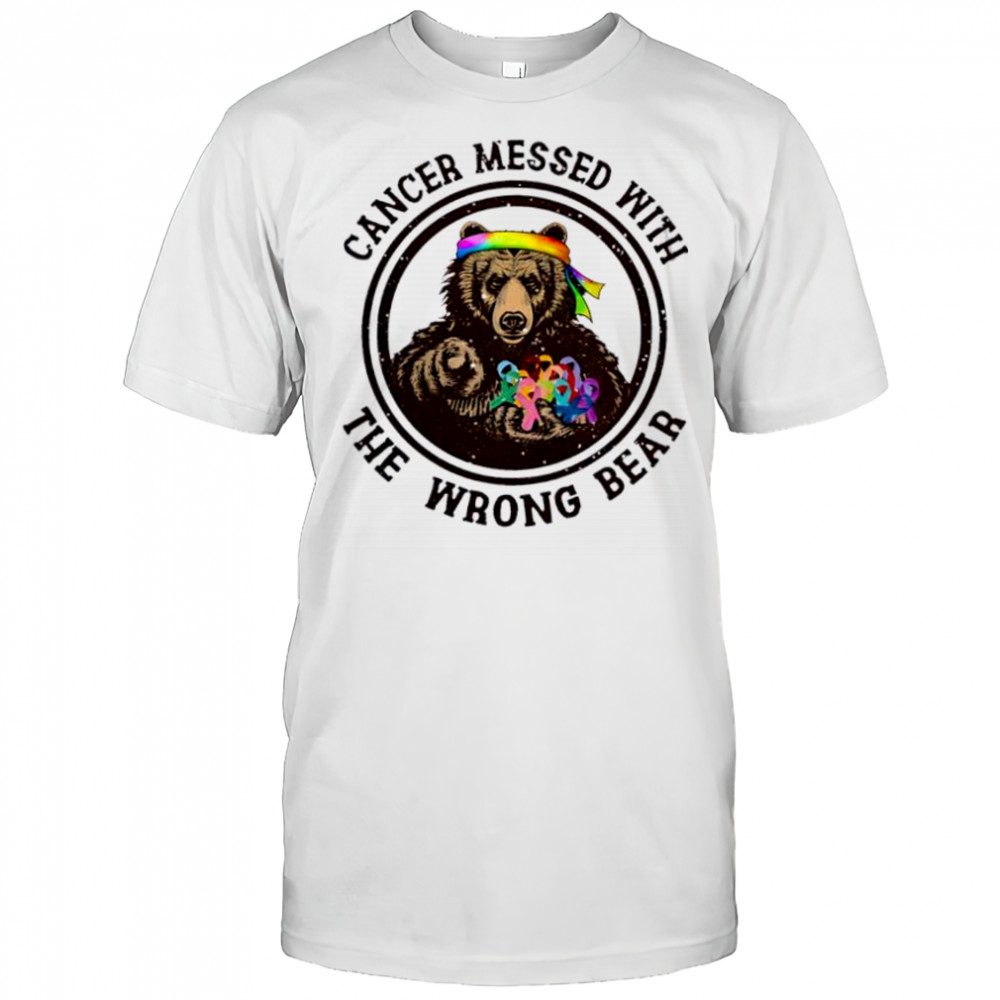 Cancer Messed With The Wrong Bear baseball shirt