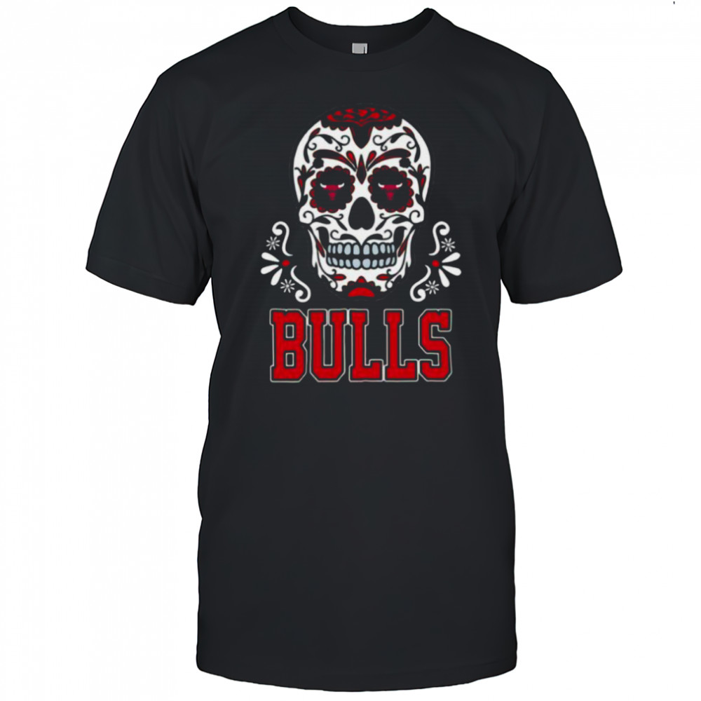 Chicago Bulls Sugar Skull Dia De Los Muertos Logo Shirt