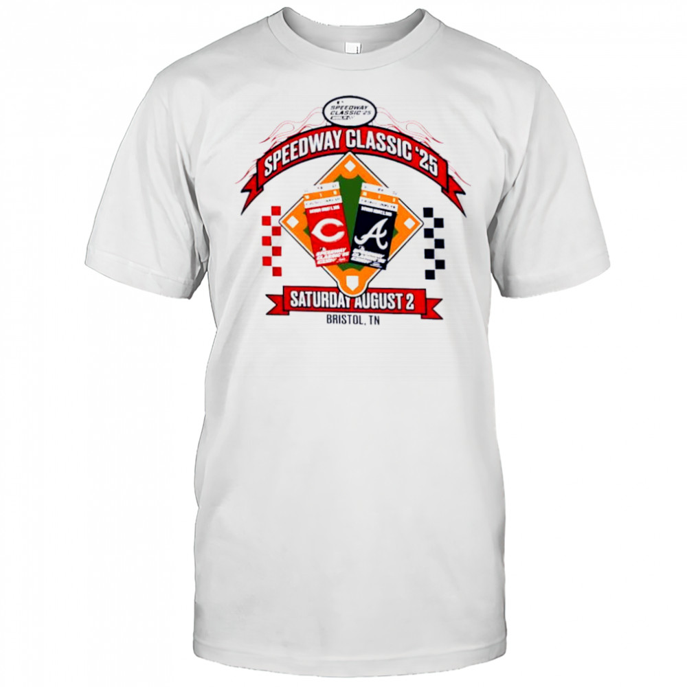 Cincinnati Reds vs. Atlanta Braves 2025 Speedway Classic Event shirt
