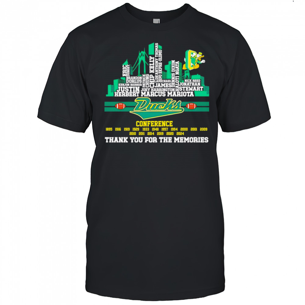 City skyline Ducks Conference thank you for the memories shirt