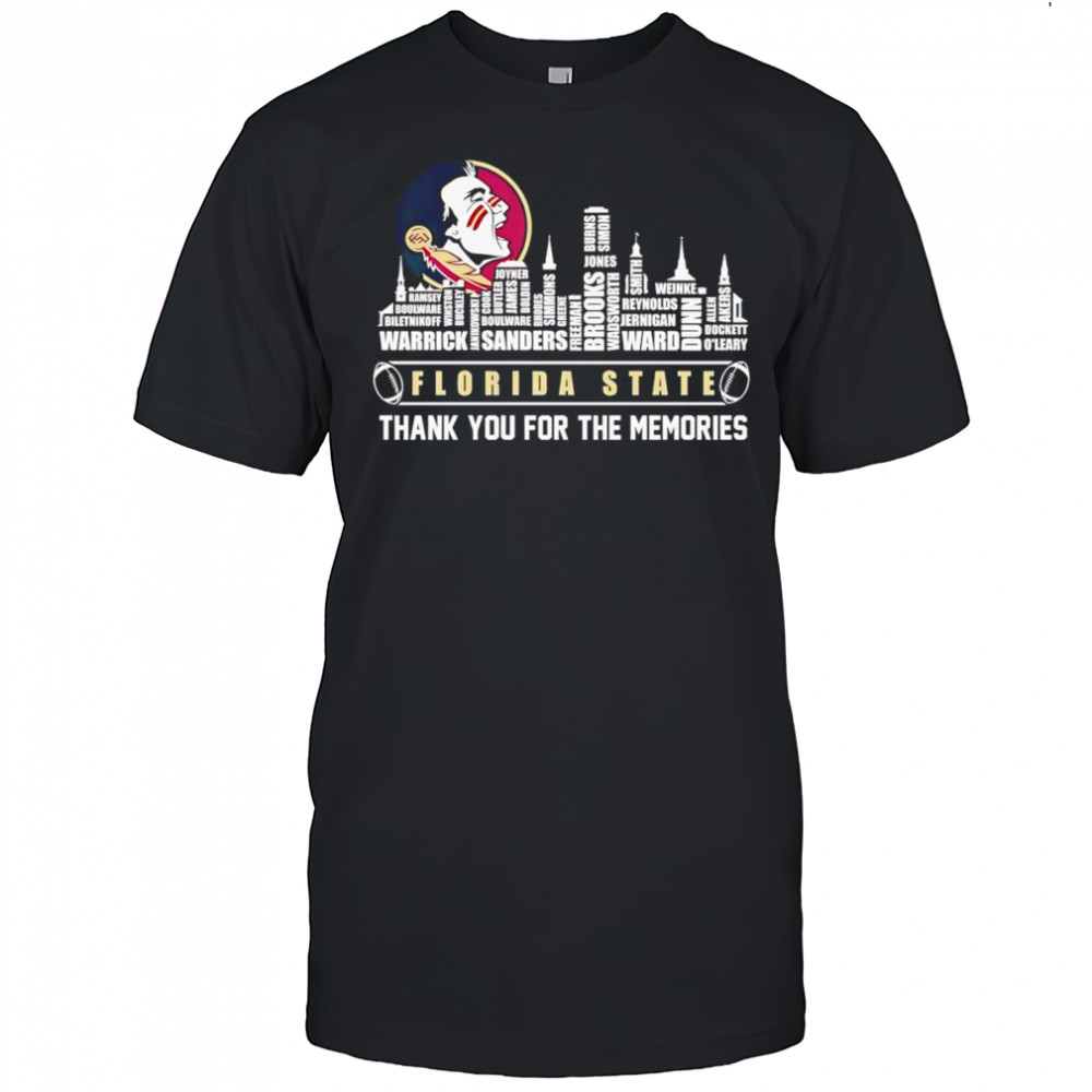 City skyline Florida State thank you for the memories shirt