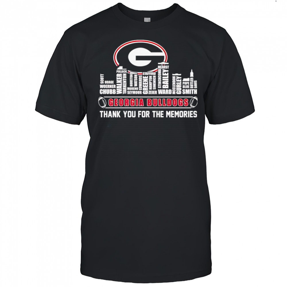 City skyline Georgia Bulldogs thank you for the memories shirt
