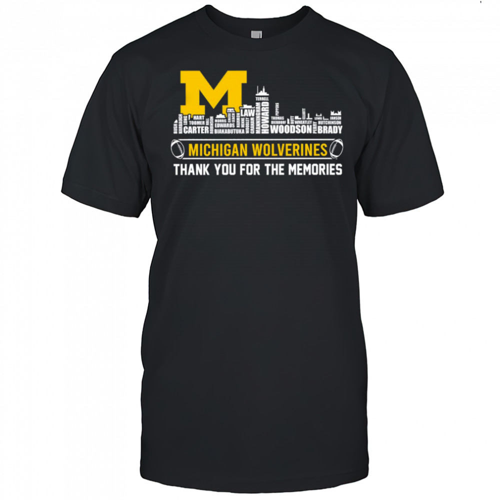 City skyline Michigan Wolverines thank you for the memories shirt