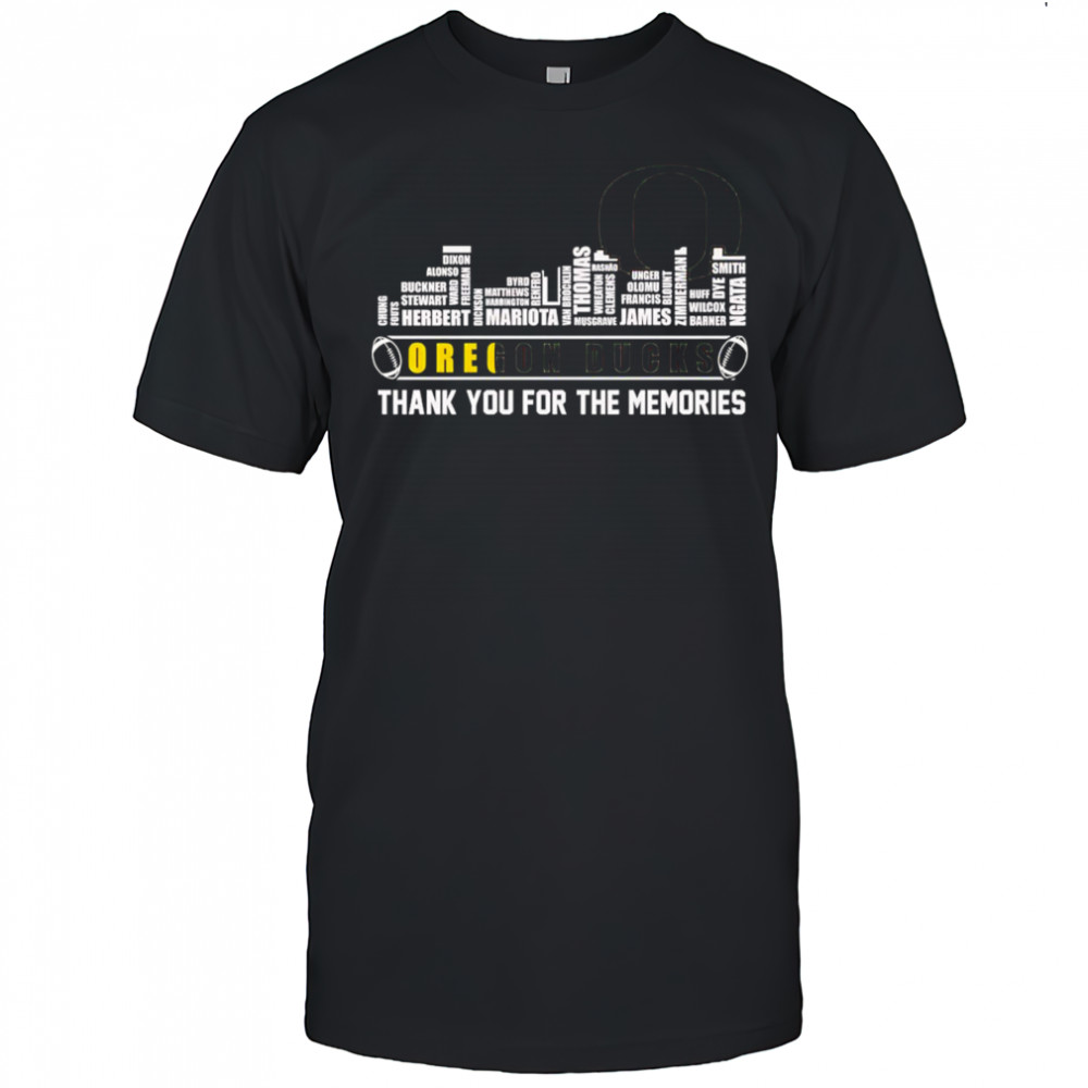 City skyline Oregon Ducks thank you for the memories shirt