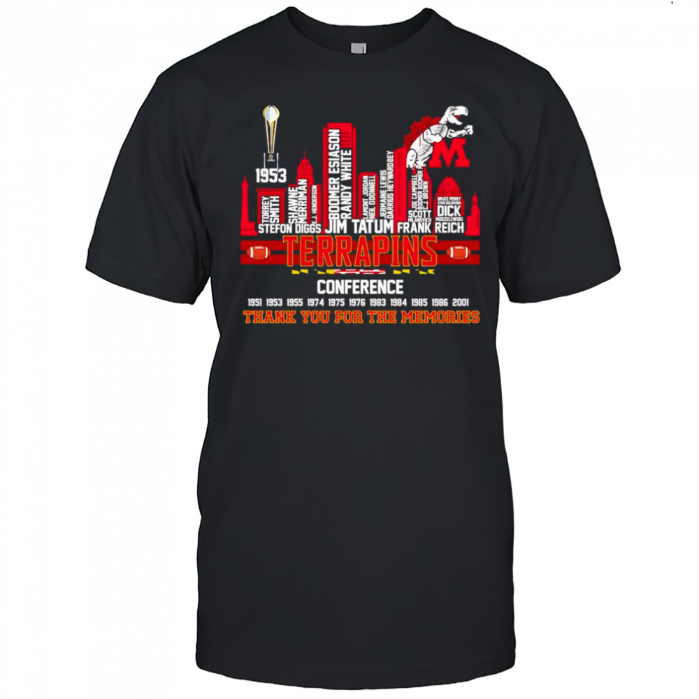 City skyline Terrapins Conference thank you for the memories shirt