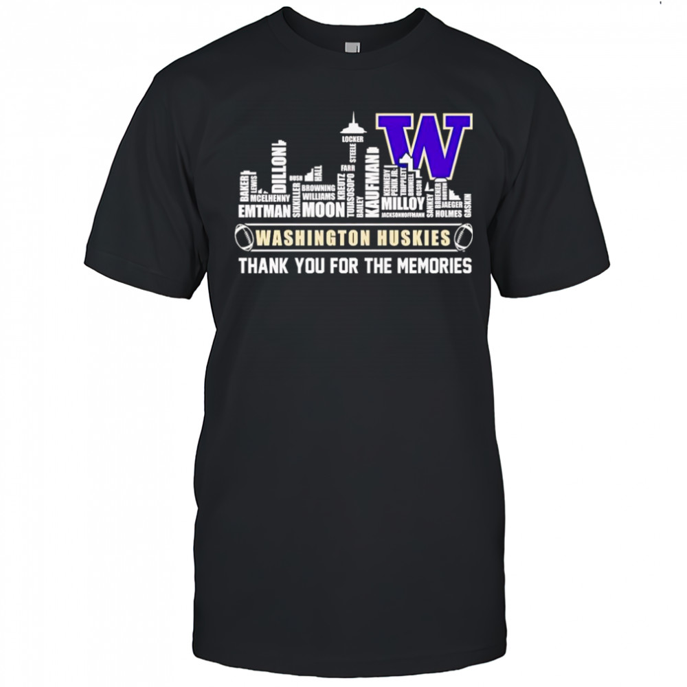 City skyline Washington Huskies thank you for the memories shirt