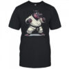 Combative Hippo wearing a GI in fight pose 1 Fan Fun Long Sleeve Shirt