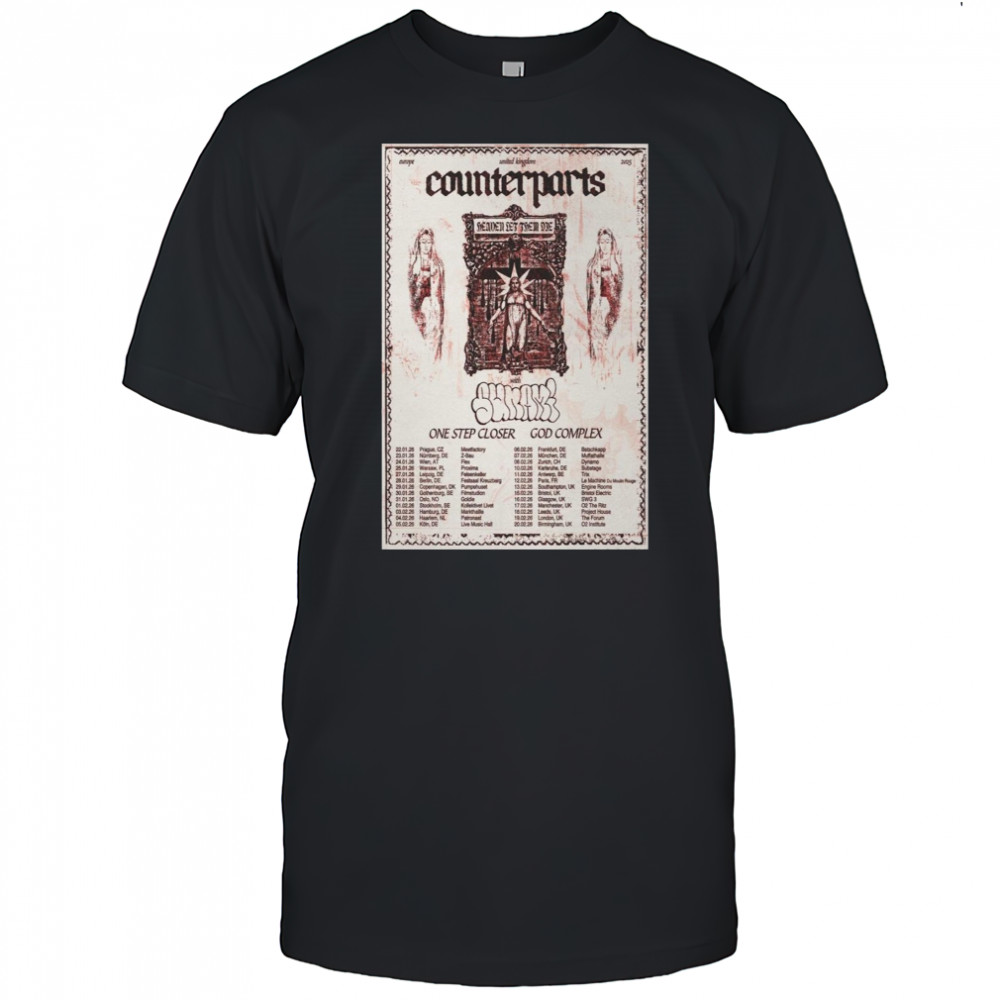 Counterparts UK & EU Tour 2025 Poster Shirt