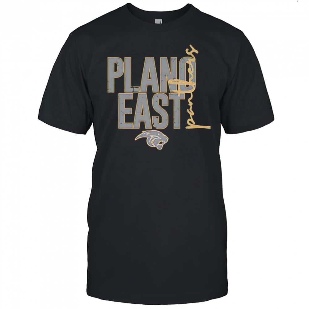 Crown Trio Plano East Panthers Vertical Cursive shirt