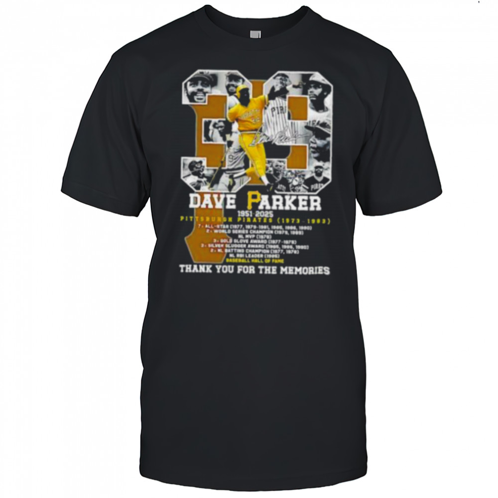Dave Parker #39 Pittsburgh Pirates 1951 2025 thank you for the memories signature shirt