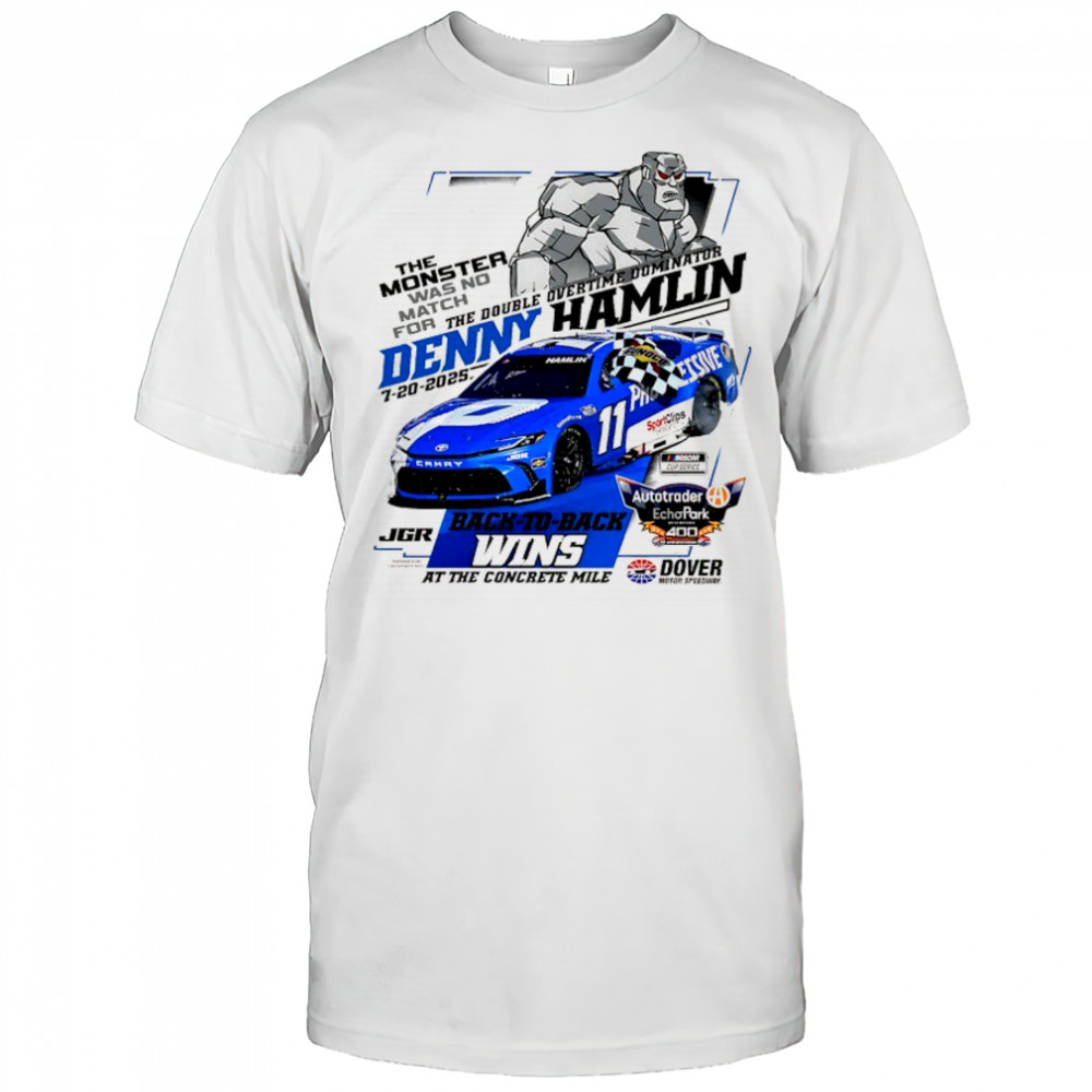 Denny Hamlin Checkered Flag Sports 2025 Autotrader EchoPark Automotive 400 Race Win back to back wins shirt