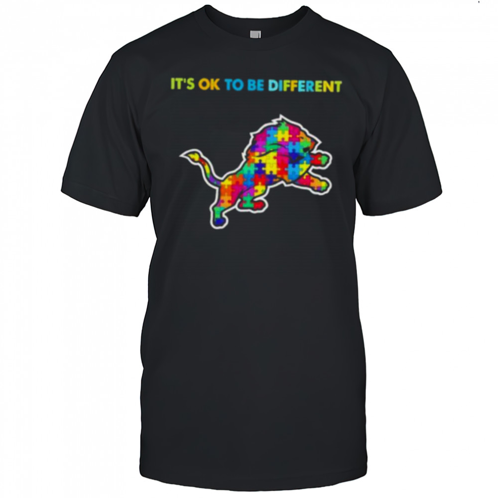 Detroit Lions Autism Awareness It’s ok to be different Shirt