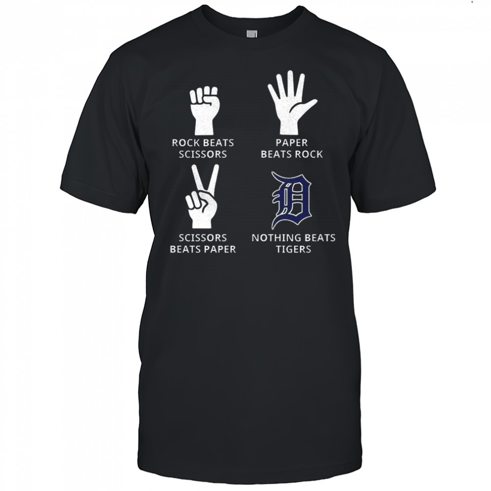 Detroit Lions rock beats scissors paper beats rock shirt