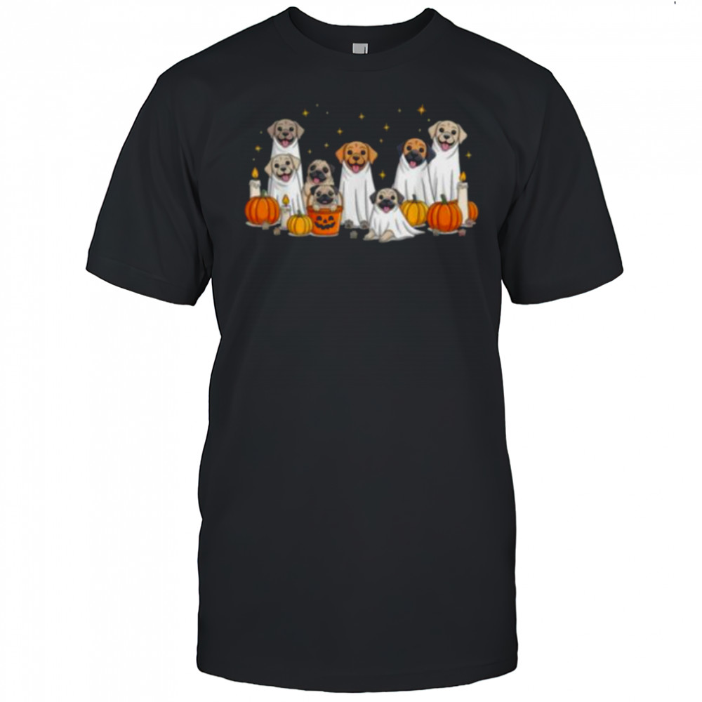 Dogs Ghosts Cute Dogs Dressed As Ghost Halloween Dog Shirt