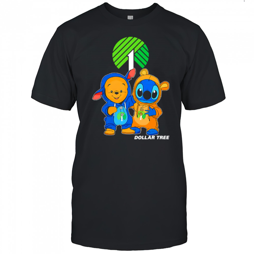 Dollar tree pooh and stitch friends shirt
