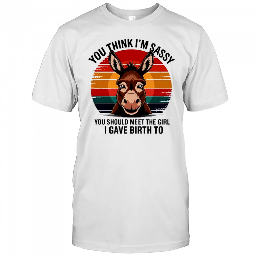 Donkey You Think I’m Sassy You Should Meet The Girl I Gave Birth To shirt