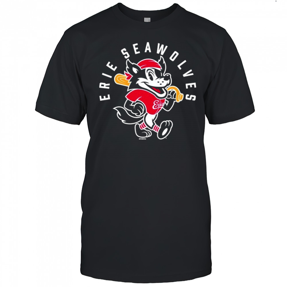 Erie Seawolves Fauxback Secondary Mascot T-shirt