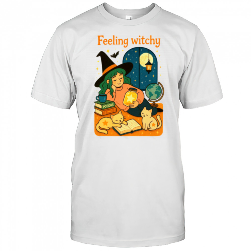 Feeling Witchy Magical Cozy Night Vibes Shirt