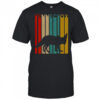 Fennec Fox Silhouette Striped Wildlife Animal Vintage T-Shirt