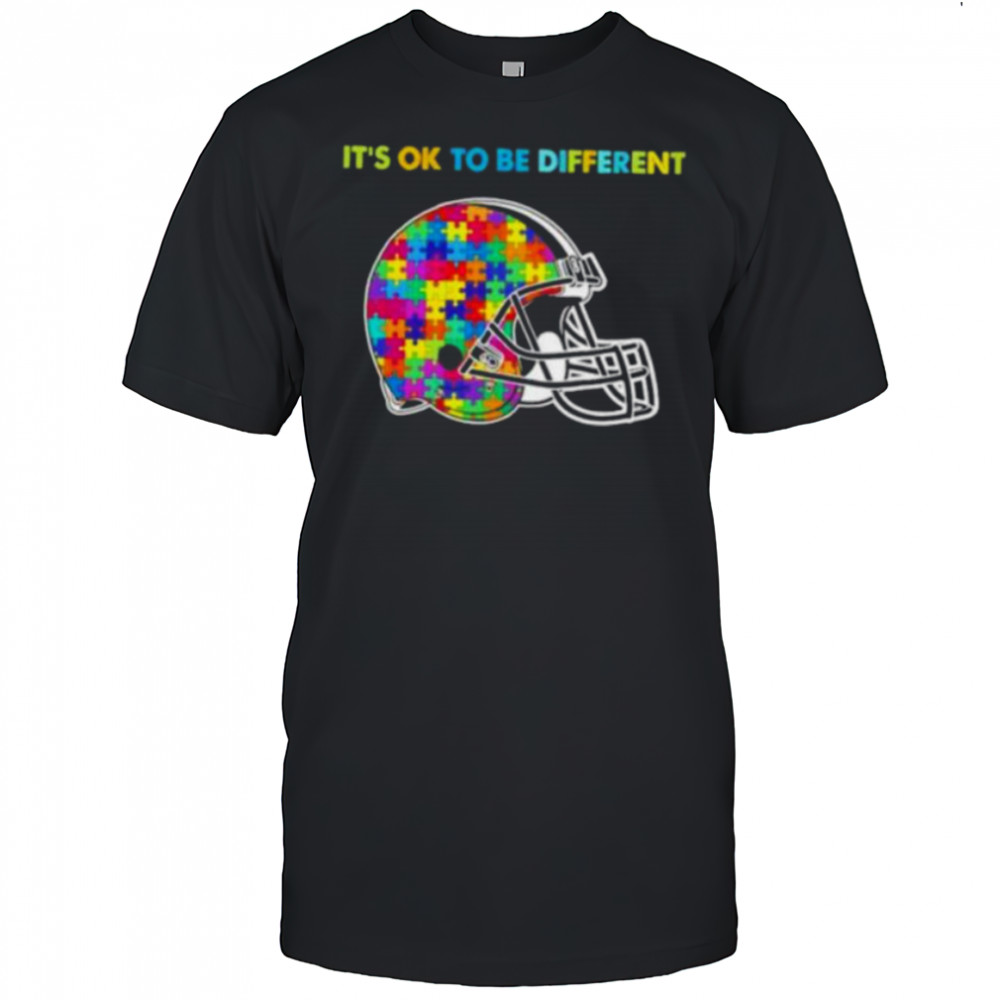 Football Helmet Autism awareness It’s ok to be different Shirt