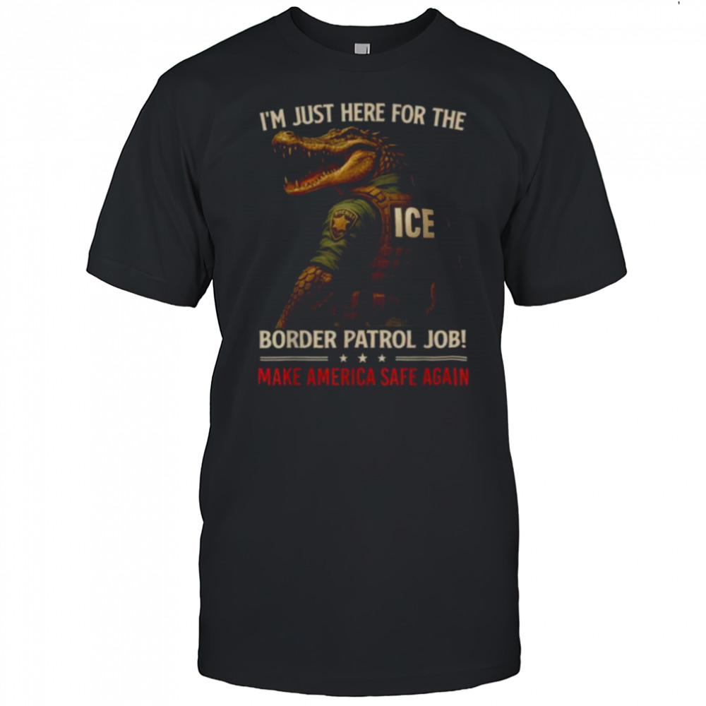 Funny Men Alligator Ice Nature’s Own Border Patrol Women Shirt