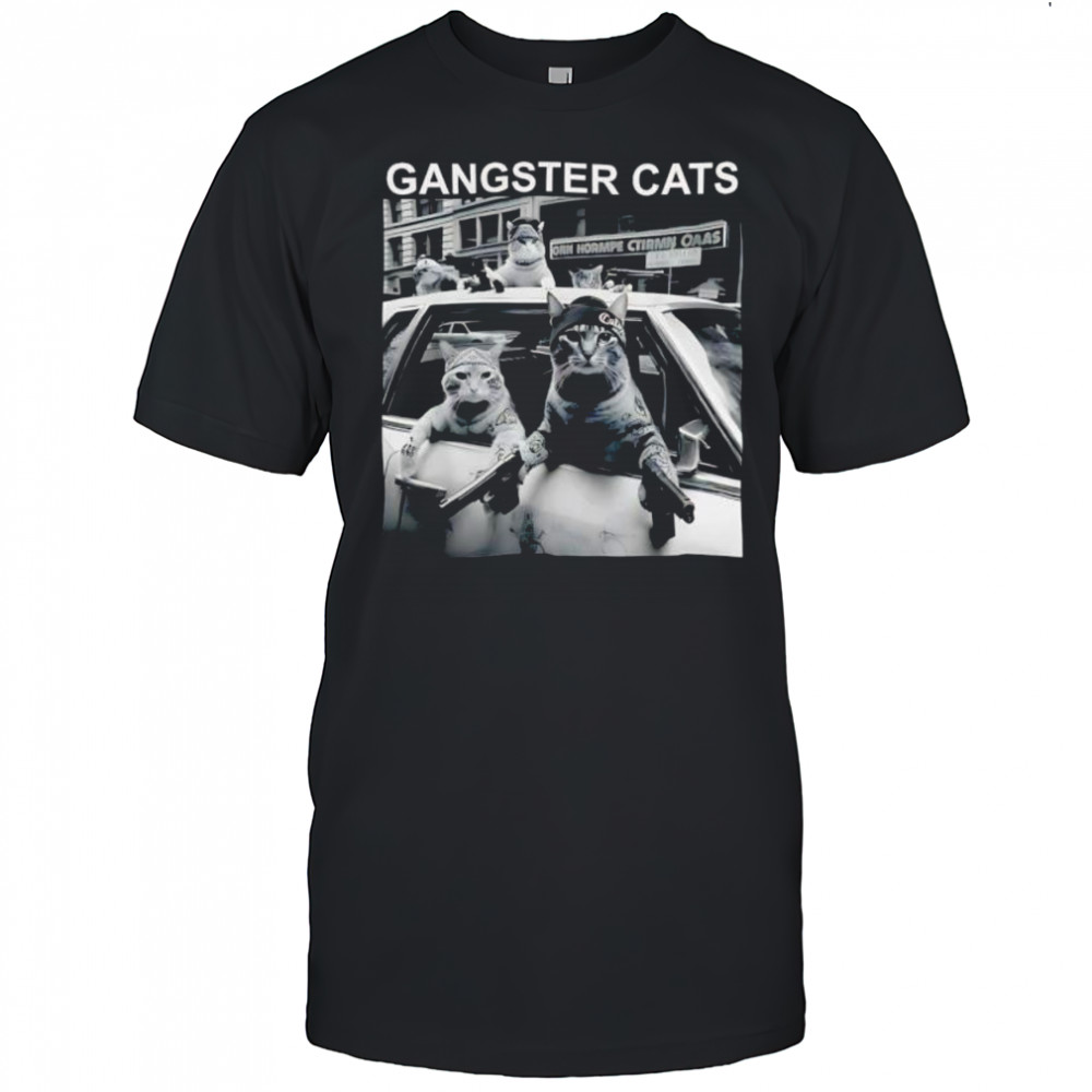 Gangster Cats Street Design shirt