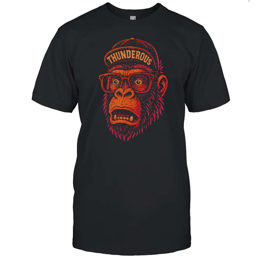 Gorilla Big head Hat Thunderous shirt