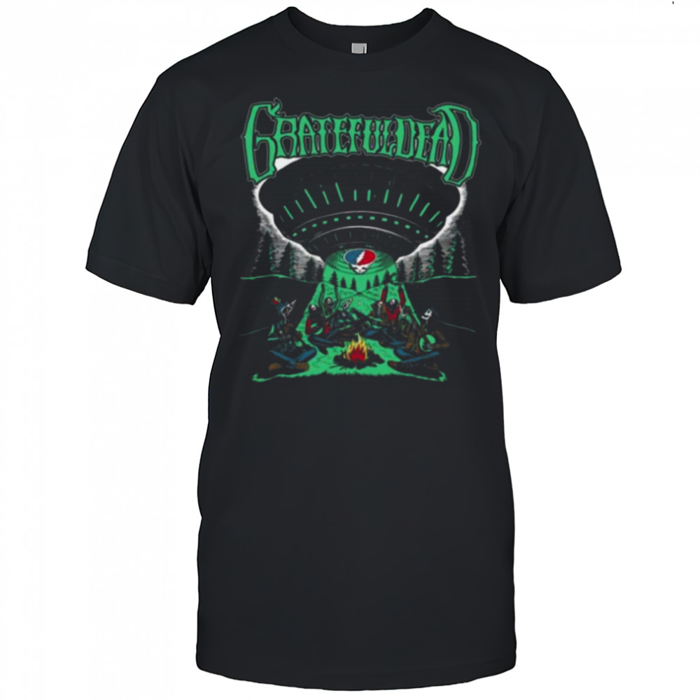 Grateful Dead Skeletons and Aliens Camping Band Shirt