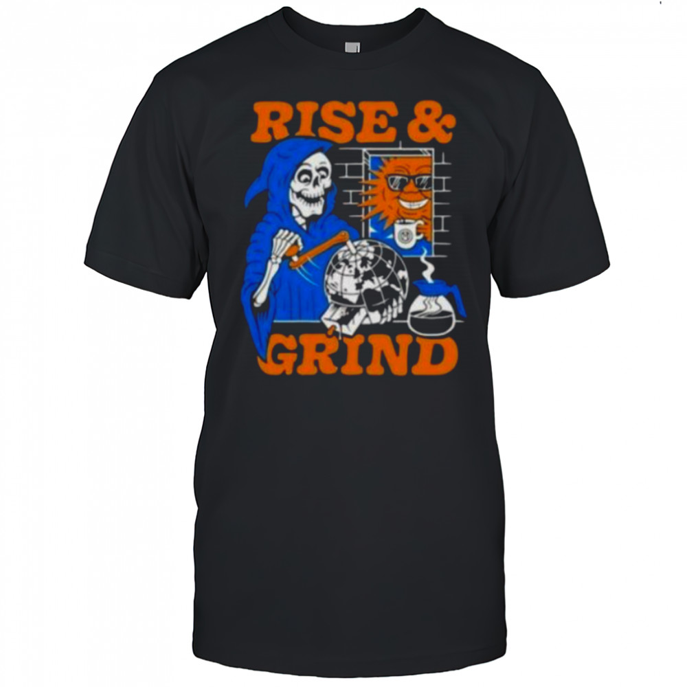 Grim reaper spinning earth rise and grind shirt