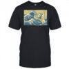 Hokusai’s The Great Wave off Kanagawa catch some waves hand sign shirt