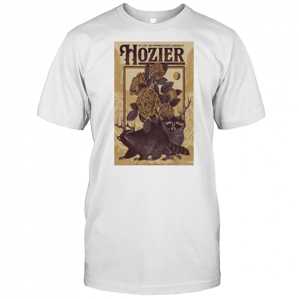 Hozier CMAC Performing Arts Center July 13 2025 Canandaigua NY Tour T-Shirt