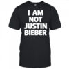 I am not justin Bieber letter shirt