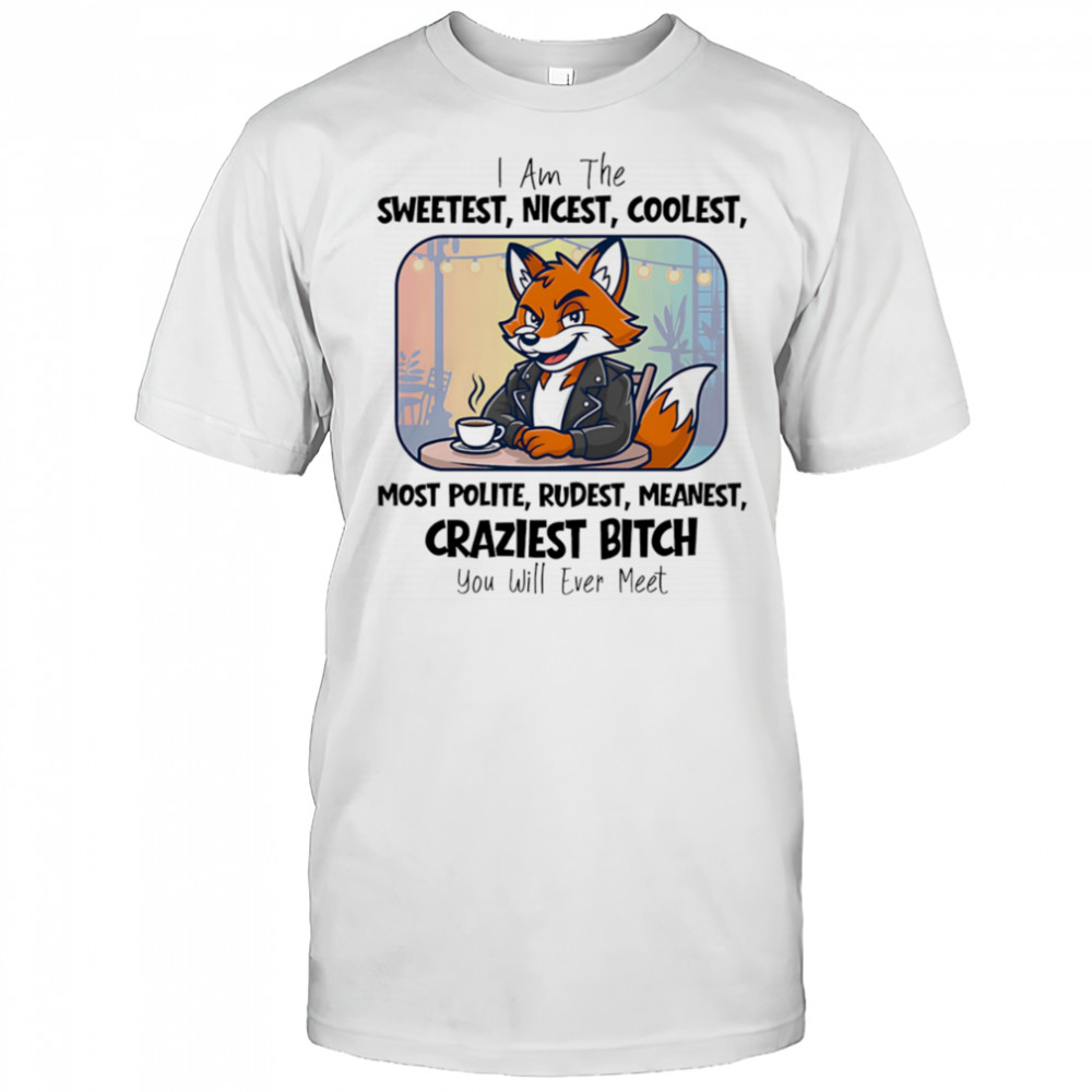 I am the sweetest nicest coolest most polite rudest meanest craziest bitch you will ever meet shirt