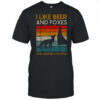 I Like Beer And Foxes And Maybe 3 People Fox Vintage T-Shirt