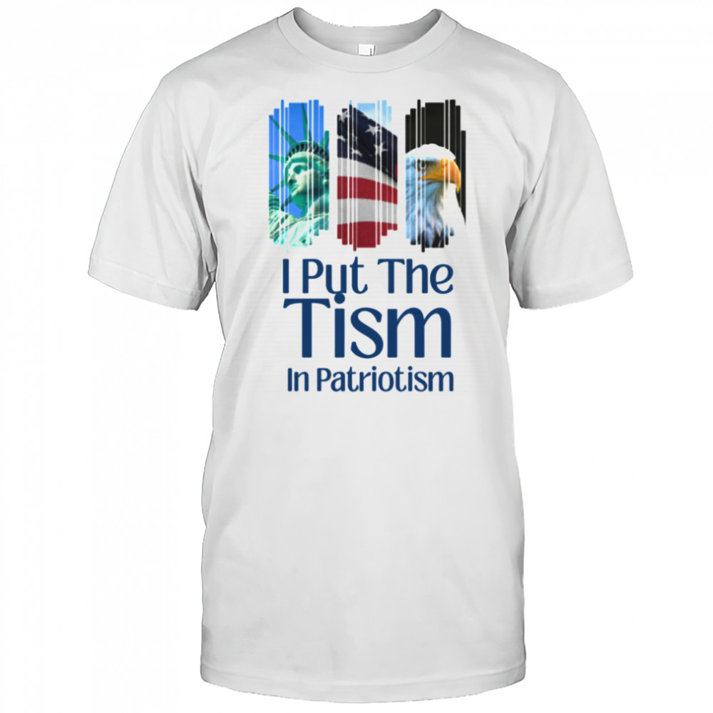 I Put The Tism In Patriotism Retro Autism Support USA Shirt